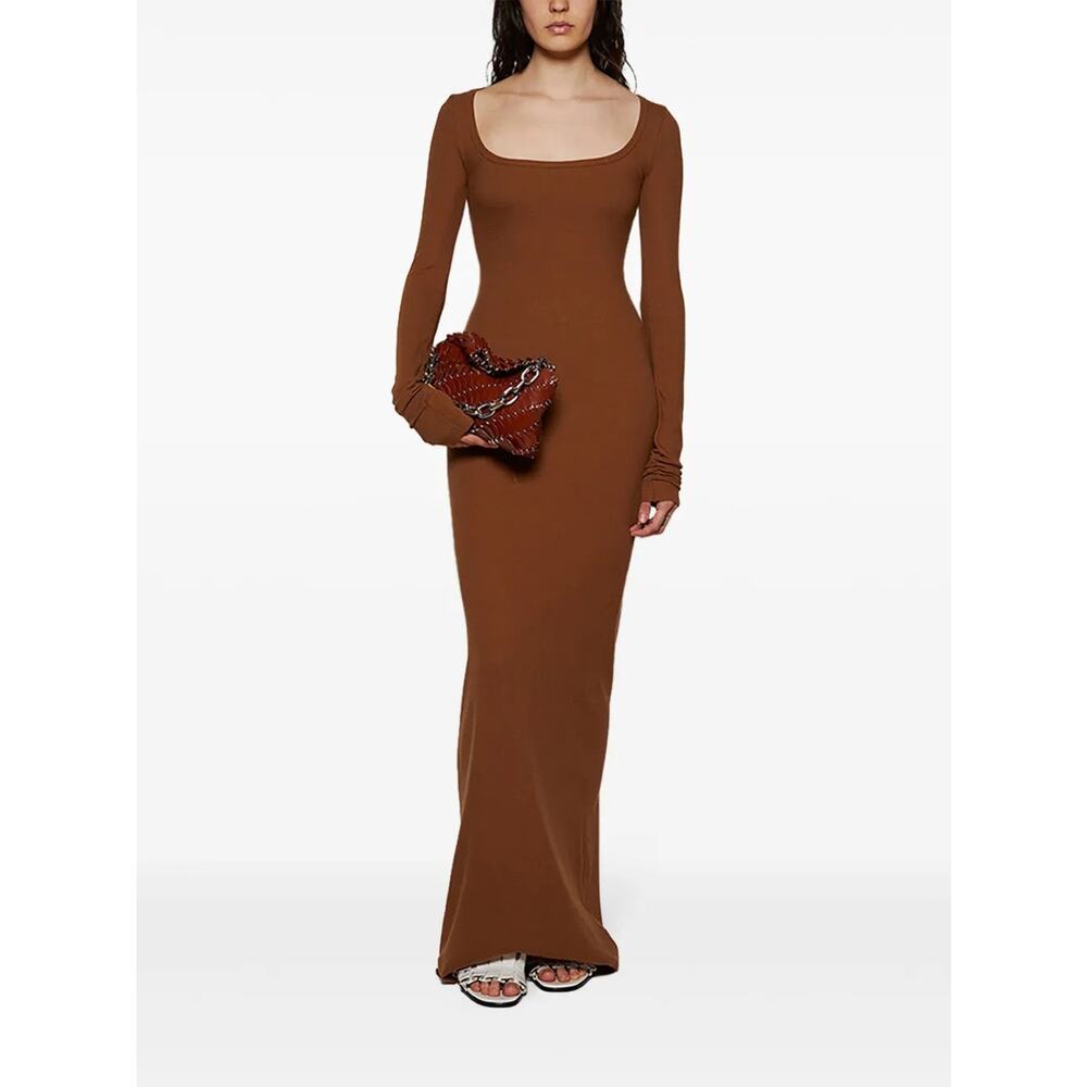 Terne Square Neck Long Sleeves Maxi Dress - S - image 2